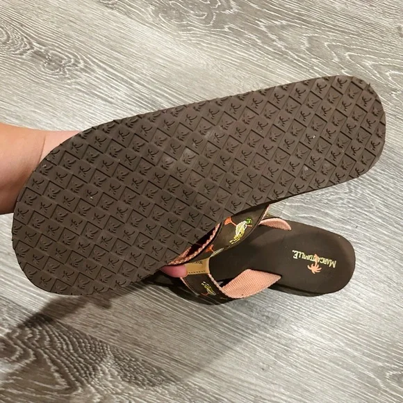 Margaritaville Coral Cushioned Thong Sandal Rita Time Tropical Size 9(runs small - Picture 4 of 5